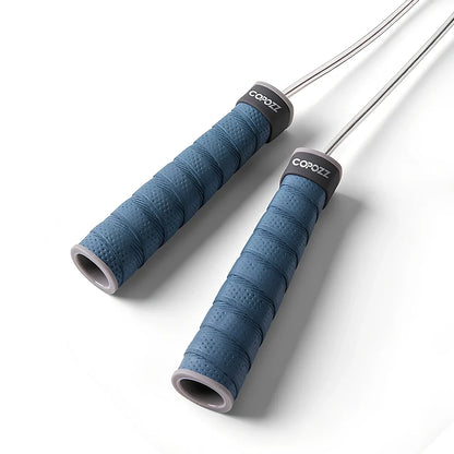 Professional silicone skipping rope with ball bearing handles and 3-metre cord for fitness training