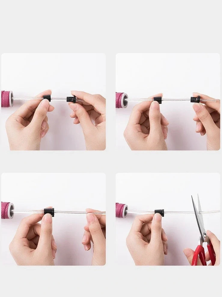 Professional silicone skipping rope with ball bearing handles and 3-metre cord for fitness training