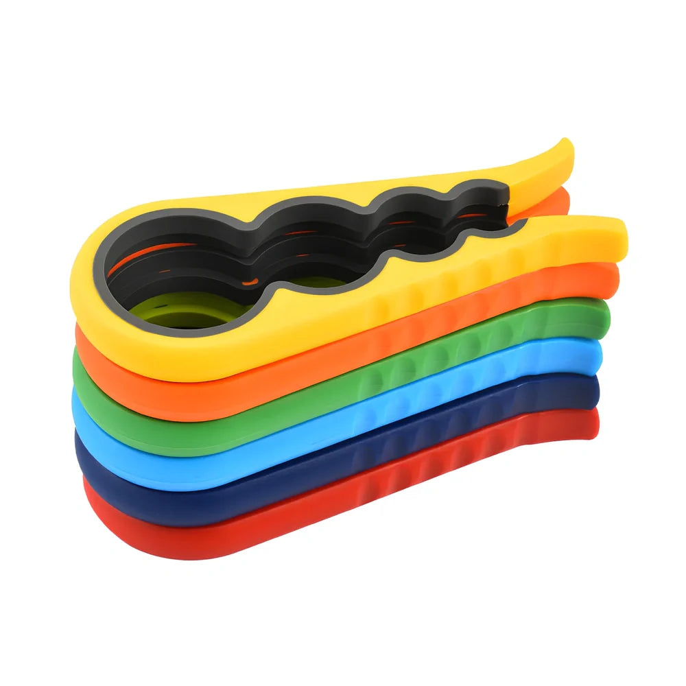 Multifunction 4-in-1 kitchen opener with TPR grip and PP construction weighing 117g