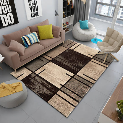 Persian-style polyester rug with non-slip backing in sizes 40x60cm to 80x120cm