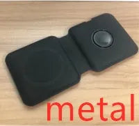 White foldable magnetic wireless charger showing dual charging surfaces and 180° folding mechanism