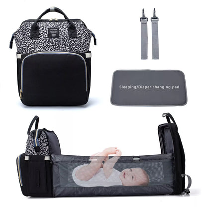 LEQUEEN Portable Folding Crib Mommy Backpack in various colors with 20kg capacity