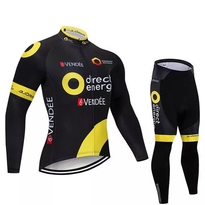 Custom cycling suit in red with moisture-wicking technology for summer sports