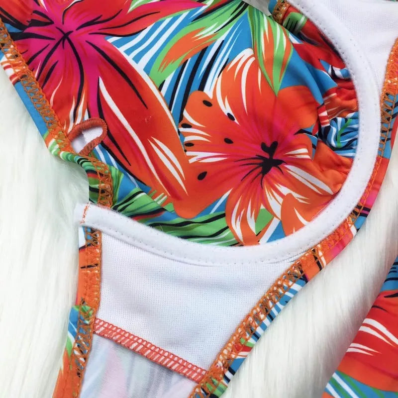 High cut plus size bikini with steel support in various colors