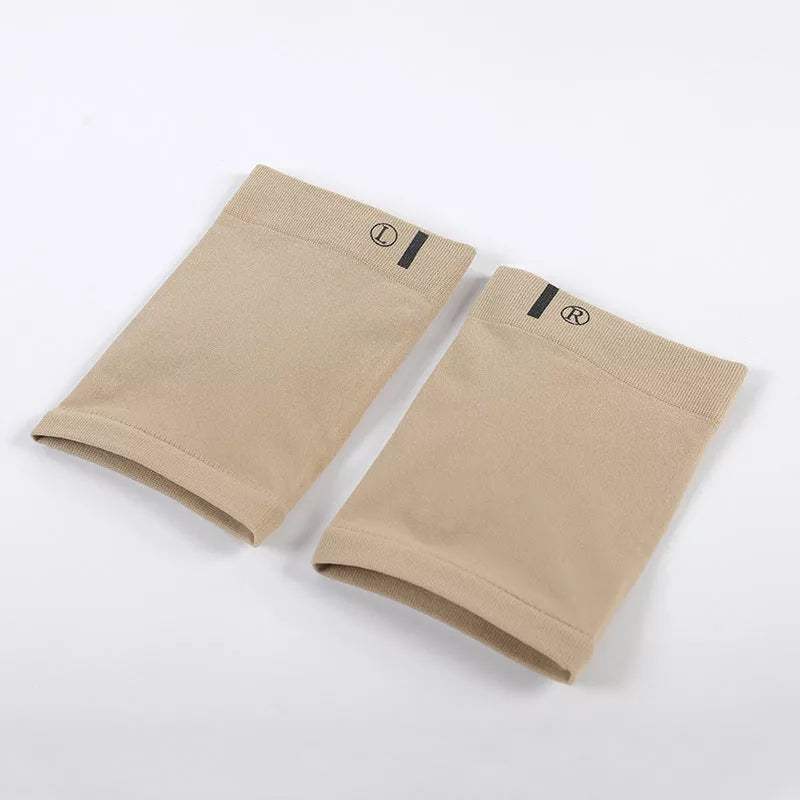 Elastic Fabric Arch Socks with SEBS shock-absorbing pads in skin tone and black