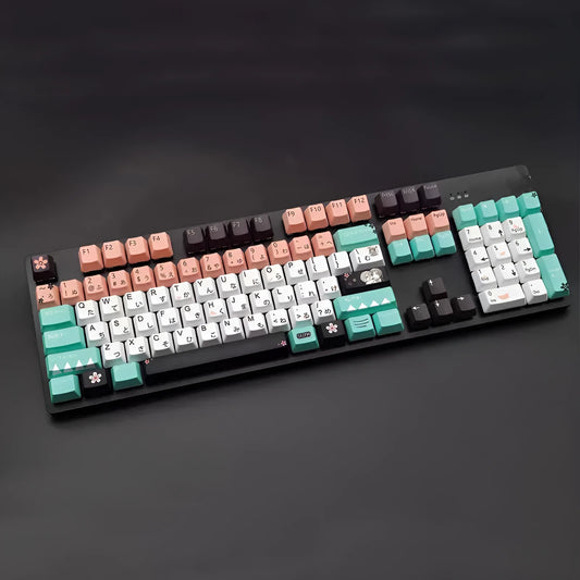 A single green keycap for a Cherry MX mechanical keyboard on a white background.