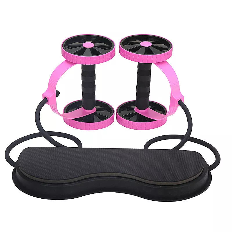Revoflex Xtreme multifunctional body-building wheel gear in pink, 12CM diameter
