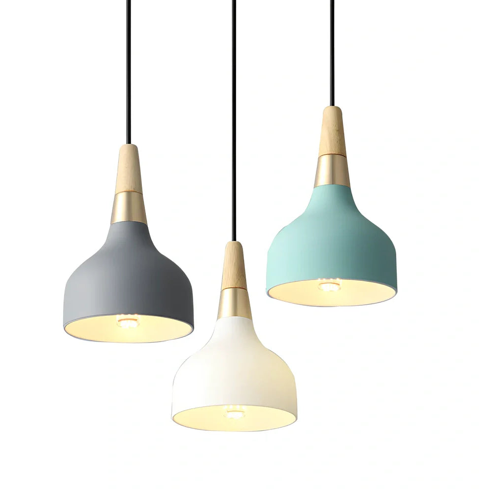 Three-headed adjustable chandelier with 1m height adjustment and compact 150x200mm dimensions