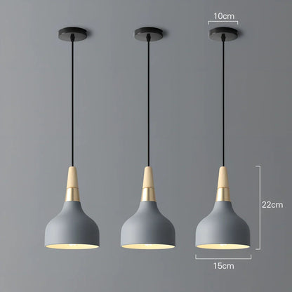 Three-headed adjustable chandelier with 1m height adjustment and compact 150x200mm dimensions
