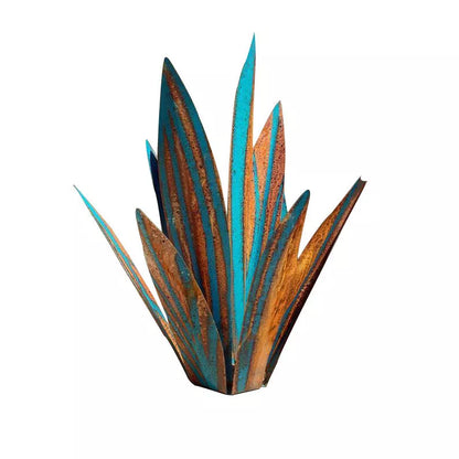 Iron art agave plant garden ornament in various colors and sizes