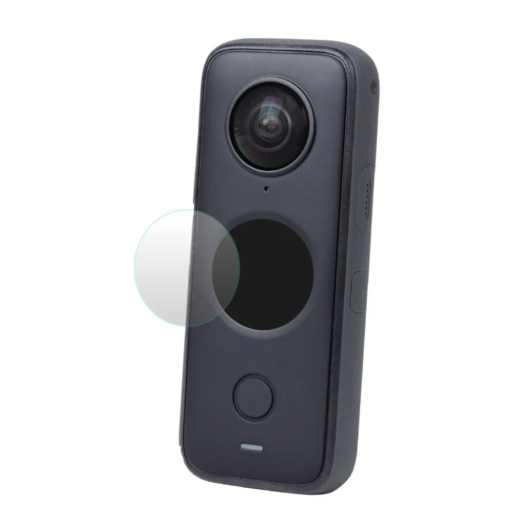 Black tempered glass screen protector for Insta360 ONE X2 camera with explosion-proof film