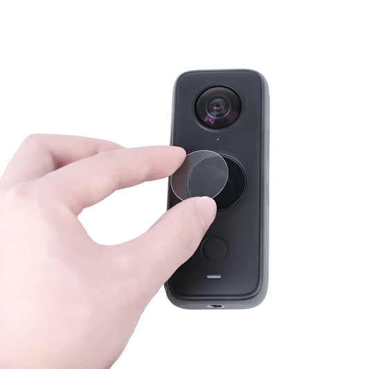 Black tempered glass screen protector for Insta360 ONE X2 camera with explosion-proof film