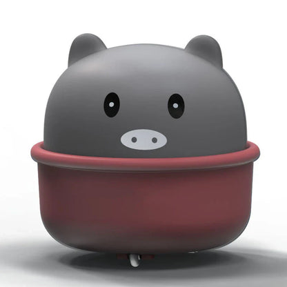 Colorful cartoon animal-themed wind-up toy cars in various colors, perfect for toddlers and young children's playtime