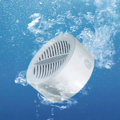 White 4L food material purifier with polyester basket for fruit and vegetable disinfection, 20cm height