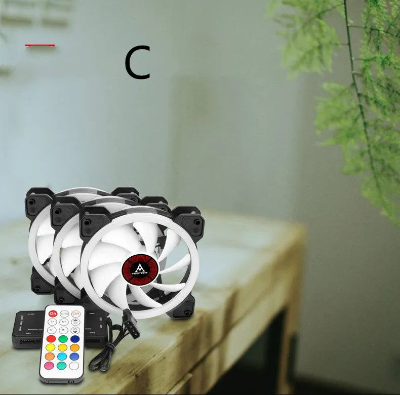 120mm camouflage pattern RGB chassis cooling fan with integrated speaker system and hydraulic bearing