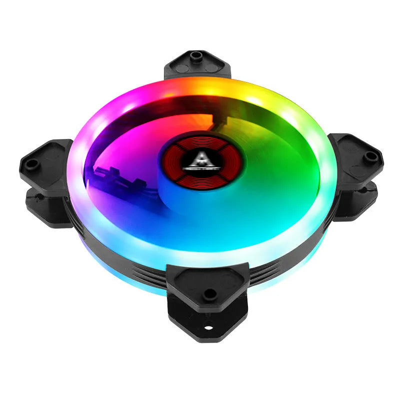 120mm camouflage pattern RGB chassis cooling fan with integrated speaker system and hydraulic bearing