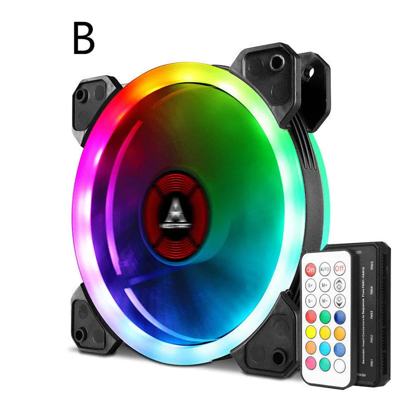 120mm camouflage pattern RGB chassis cooling fan with integrated speaker system and hydraulic bearing