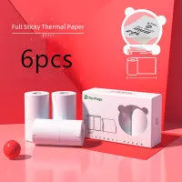 Portable Handheld Label Mini Thermal Printer in white, pink, or blue