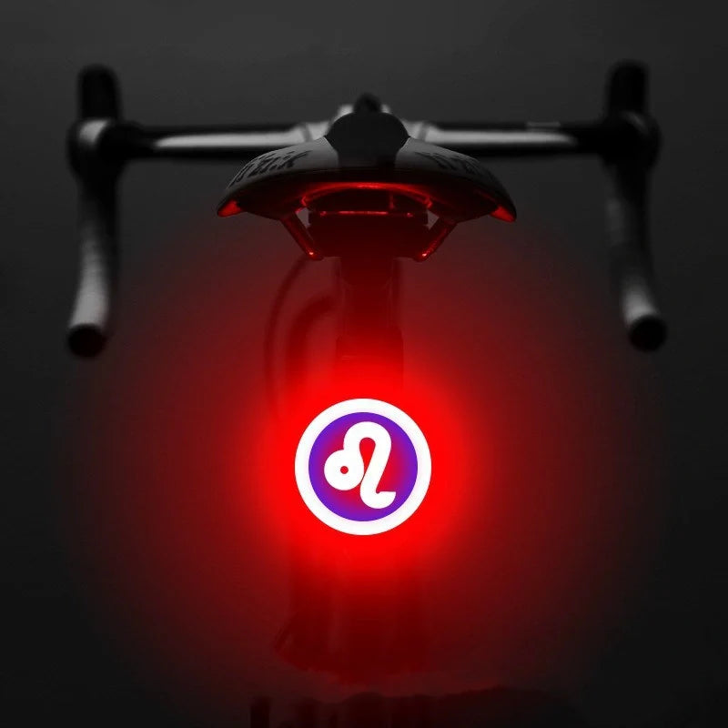 Intelligent Auto Brake Sensor Waterproof LED Bicycle Tail Light in various zodiac colors