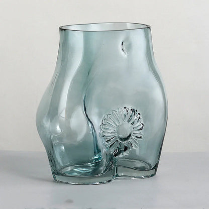 European style character floral vase for table decor with unique modeling