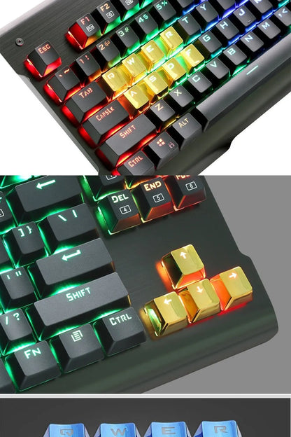 Set di 12 keycaps Redragon PBT metallici rossi per tastiere meccaniche con caratteri a doppia iniezione