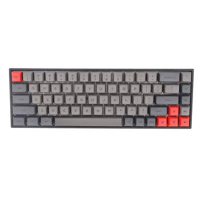 68-key mechanical keyboard with PBT keycaps in compact layout showing nine colour options