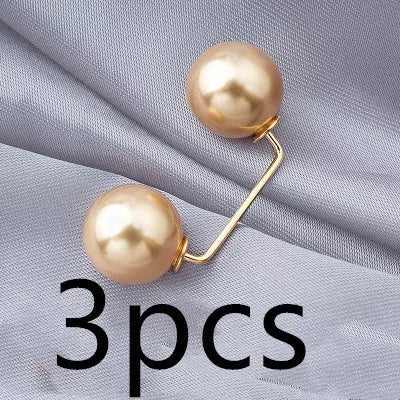 Copper bow tie brooch with pearl detail for skirt waist