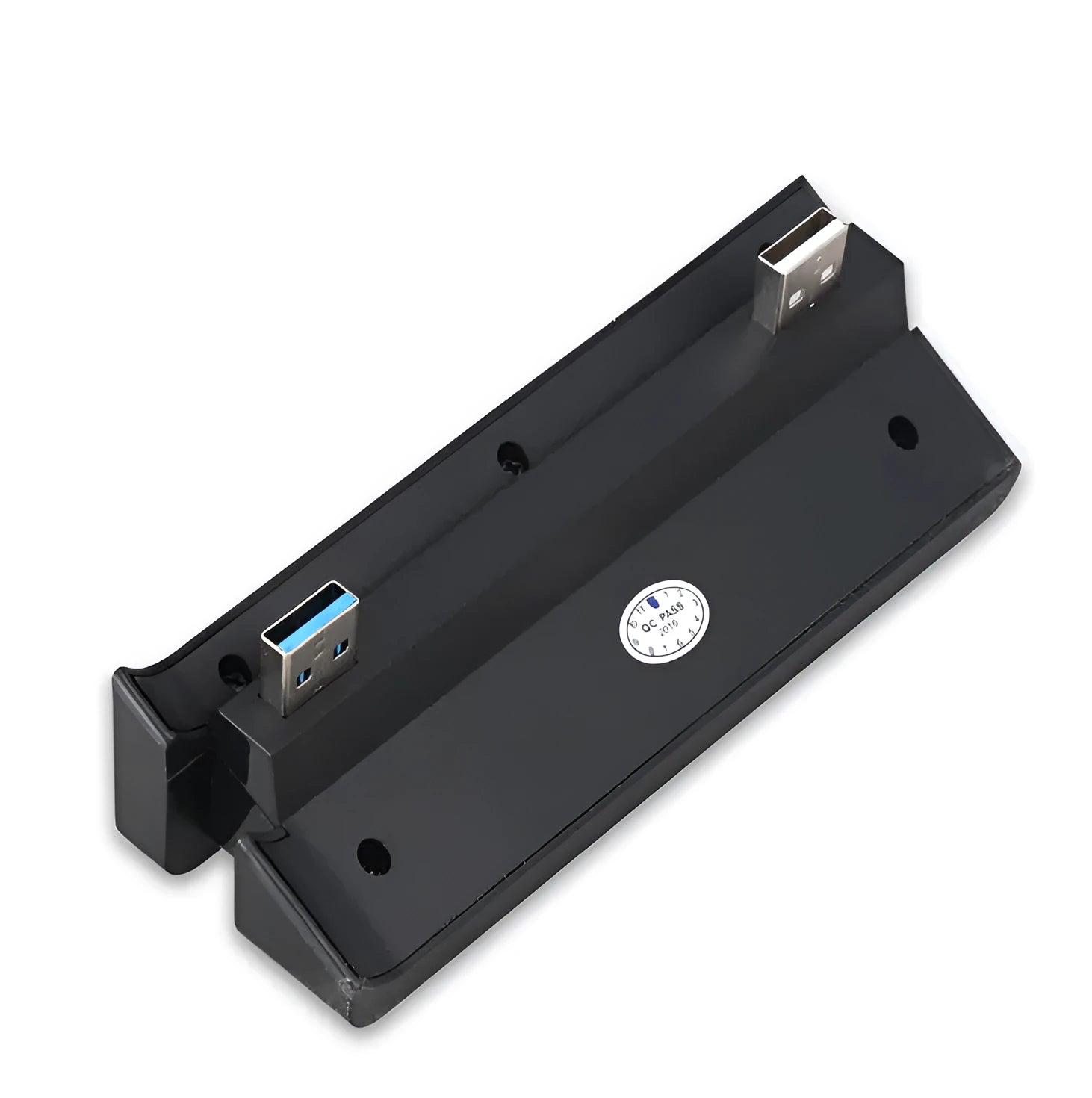Black PS4 SLIM USB hub extender with 2.0 and 3.0 interface compatibility for gaming console accessories