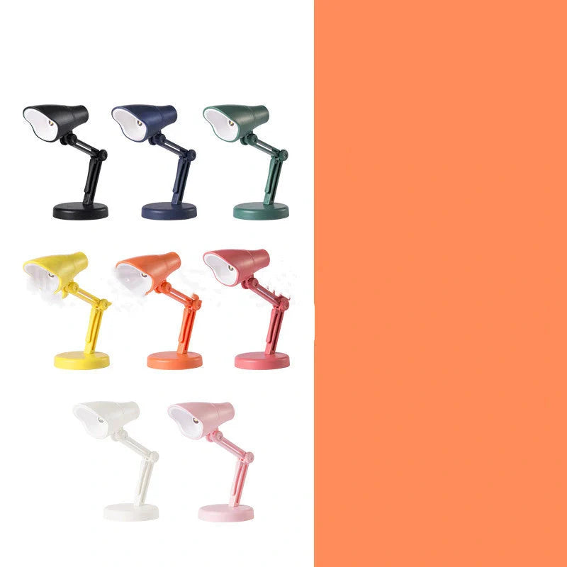 Mini LED book light with flexible clip for eye protection during reading