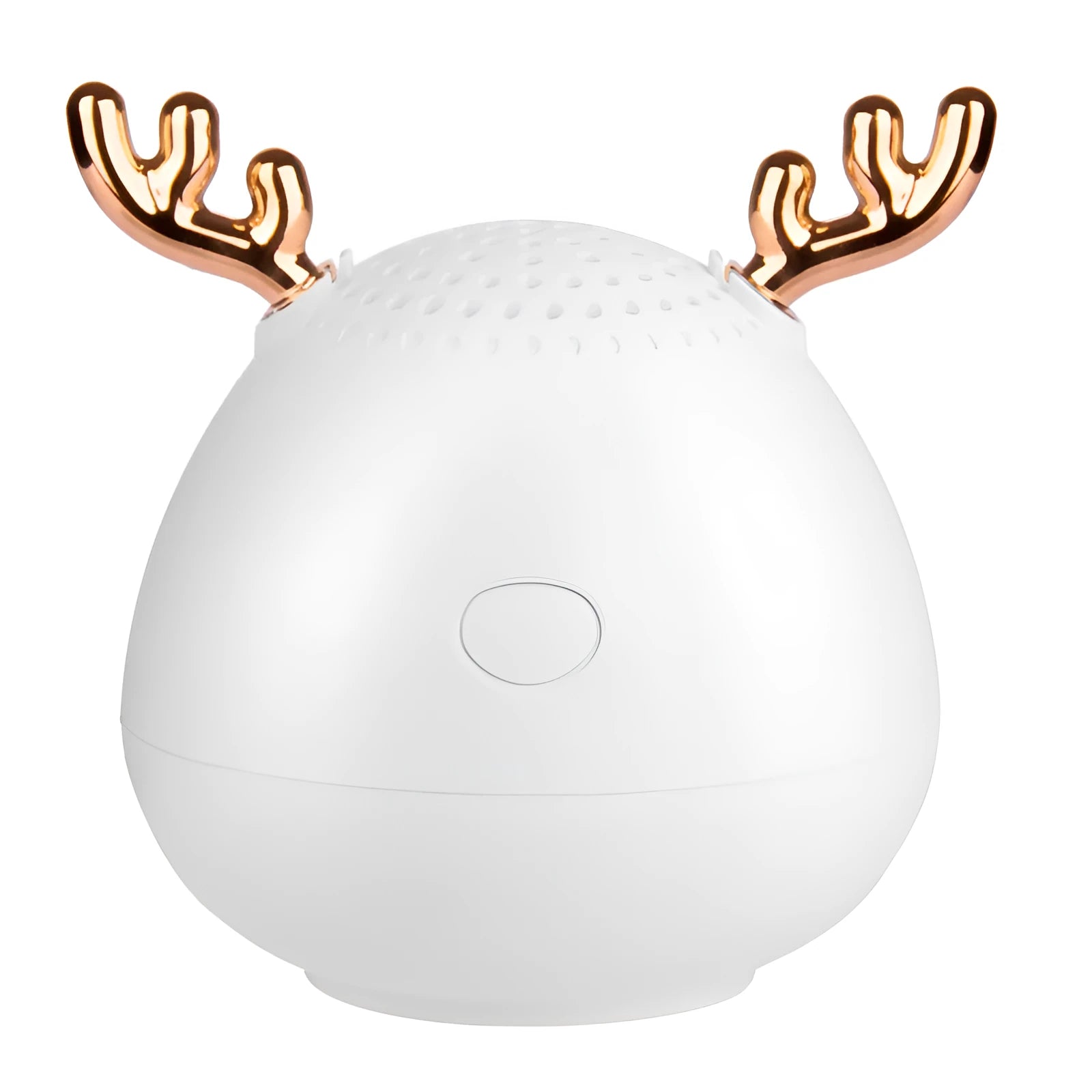 Small white, pink, or green portable Bluetooth speaker with USB cable.
