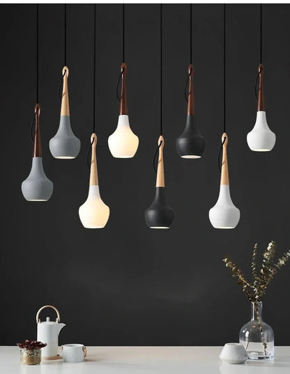 Postmodern geometric dining chandelier with adjustable 1.5m height and minimalist black finish