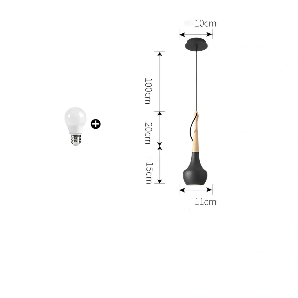 Postmodern geometric dining chandelier with adjustable 1.5m height and minimalist black finish