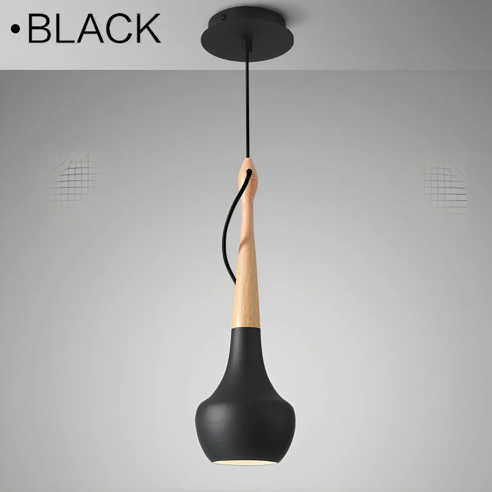 Postmodern geometric dining chandelier with adjustable 1.5m height and minimalist black finish