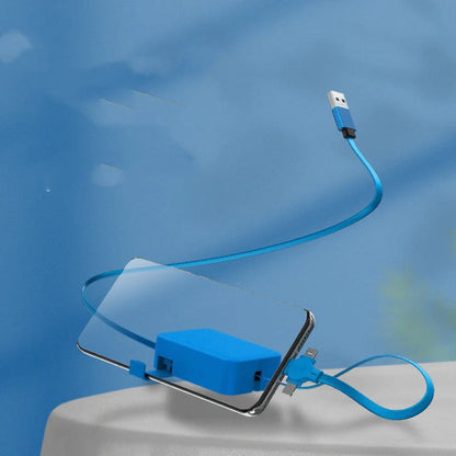 4-in-1 Retractable USB Cable with Phone Stand in multiple colors