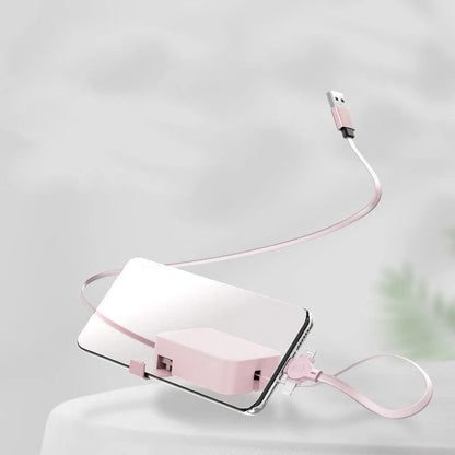 4-in-1 Retractable USB Cable with Phone Stand in multiple colors