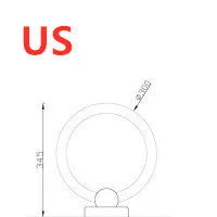 Wooden circular Nordic style chandelier with acrylic shade, shown in 20cm and 30cm diameter options.