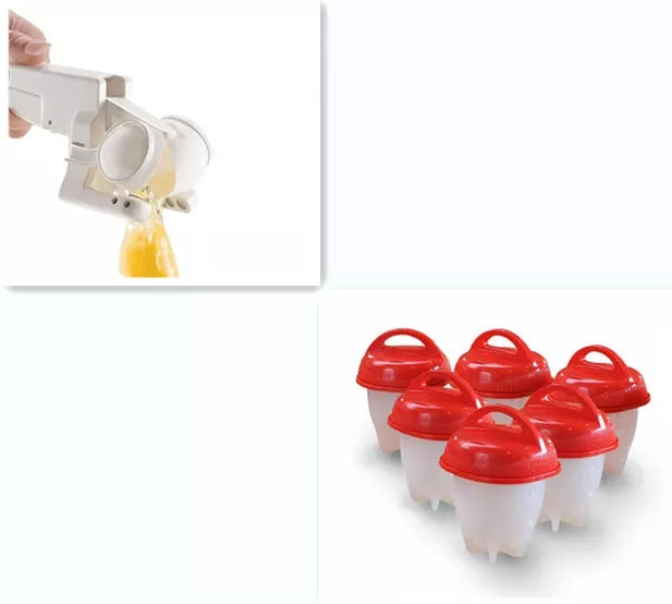 Creative Kitchen Manual Whisk with Egg Separator in white