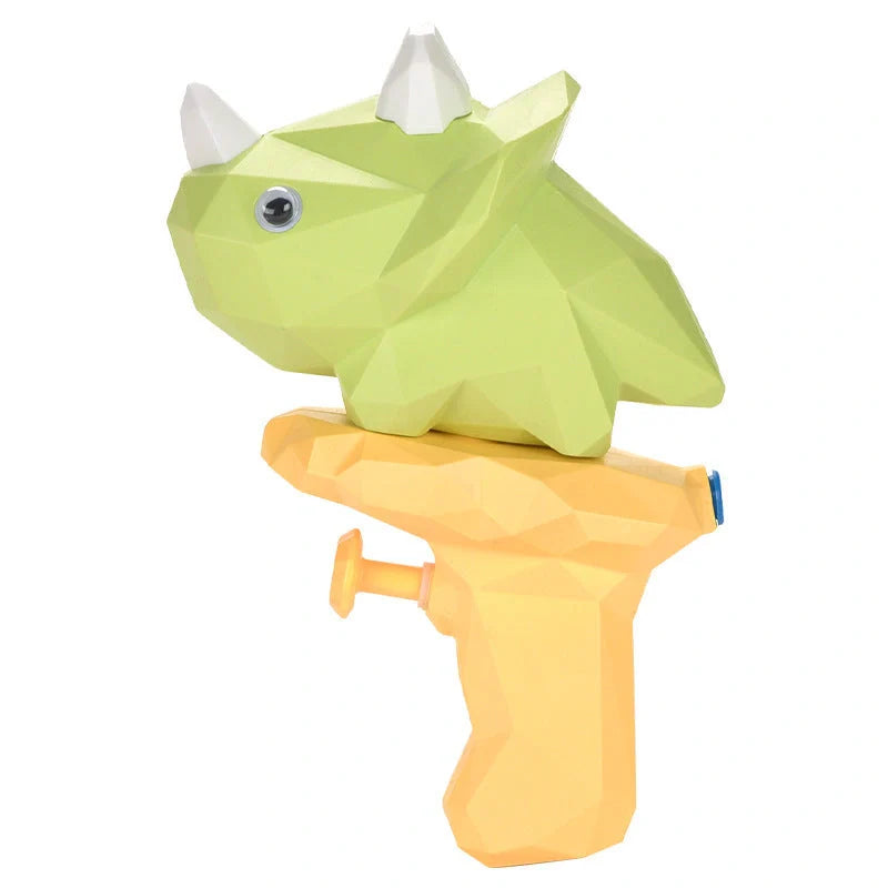 Dinosaur water guns for kids in five colors with unique dinosaur designs