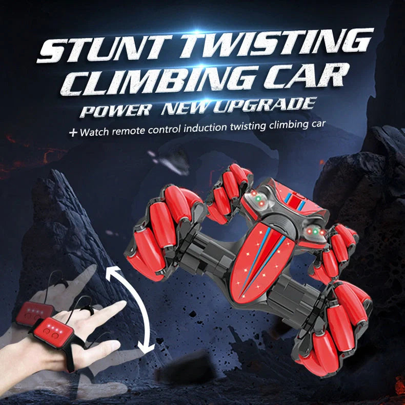Global Funhood GW124 RC Stunt Car with twist transform feature in action