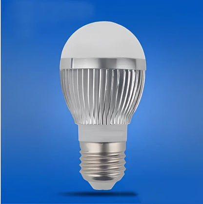 LED light bulb with polycarbonate shade, 60mm diameter, available in blue green red warm or white colours