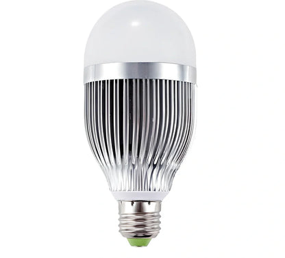 LED light bulb with polycarbonate shade, 60mm diameter, available in blue green red warm or white colours
