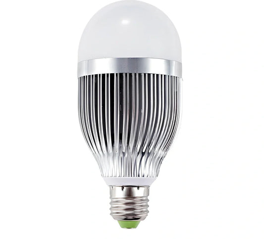 LED light bulb with polycarbonate shade, 60mm diameter, available in blue green red warm or white colours