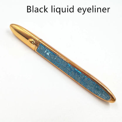 Multifunctional Self-Adhesive Eyeliner & Lashes Set with Black, Coffee, and Transparent Eyeliner Options and Full Diamond, Pearl, and Silver Lash Finishes
