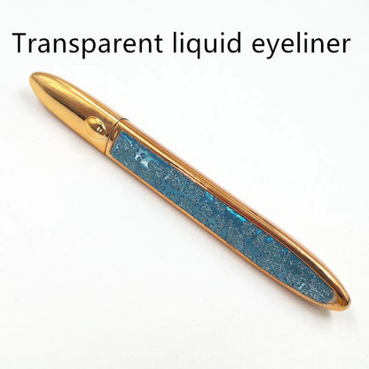 Multifunctional Self-Adhesive Eyeliner & Lashes Set with Black, Coffee, and Transparent Eyeliner Options and Full Diamond, Pearl, and Silver Lash Finishes