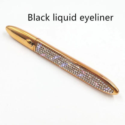 Multifunctional Self-Adhesive Eyeliner & Lashes Set with Black, Coffee, and Transparent Eyeliner Options and Full Diamond, Pearl, and Silver Lash Finishes
