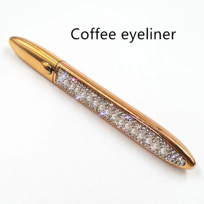Multifunctional Self-Adhesive Eyeliner & Lashes Set with Black, Coffee, and Transparent Eyeliner Options and Full Diamond, Pearl, and Silver Lash Finishes