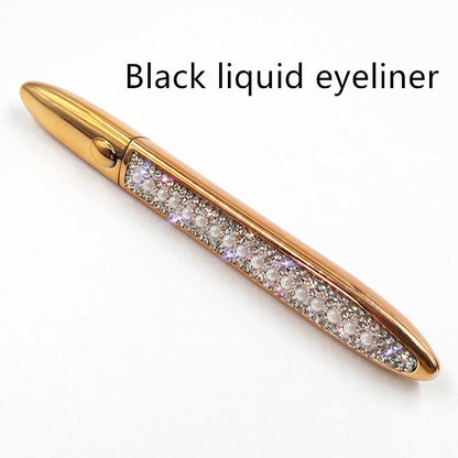 Multifunctional Self-Adhesive Eyeliner & Lashes Set with Black, Coffee, and Transparent Eyeliner Options and Full Diamond, Pearl, and Silver Lash Finishes