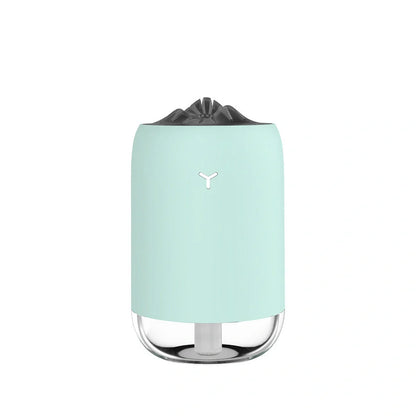Magic Flame Humidifier in white, light blue, and pink - compact ultrasonic aroma diffuser for small spaces