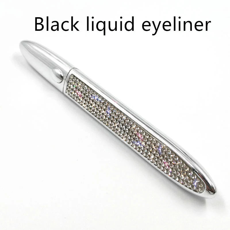 Multifunctional Self-Adhesive Eyeliner & Lashes Set with Black, Coffee, and Transparent Eyeliner Options and Full Diamond, Pearl, and Silver Lash Finishes