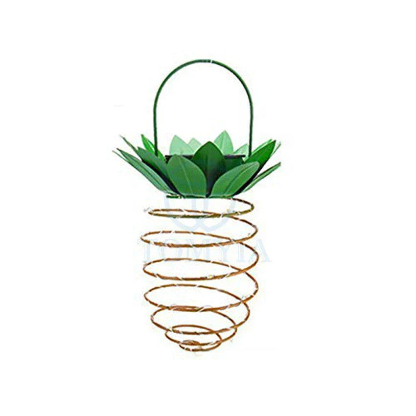 Elegant solar-powered pineapple-shaped garden lights with warm white LED illumination
